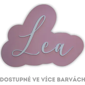 Jmenovka na stůl WoodenPuzzle.cz Dřevěná jmenovka s podkladem - Script Velikost: 60 cm