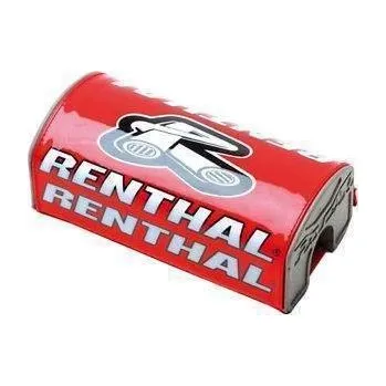 Motocyklový chránič RENTHAL protektor na řídítka FATBAR RED, barva červená s logem RENTHAL