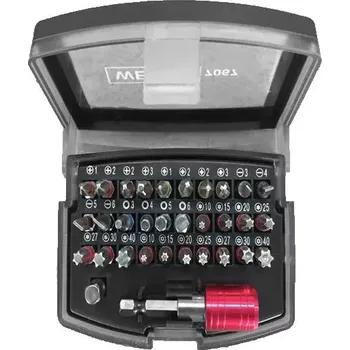 Bit Sada profesionálních bitů - 32 ks, materiál S2, držák bitů a 1/4" adaptér, Welzh (Welzh Werkzeug)