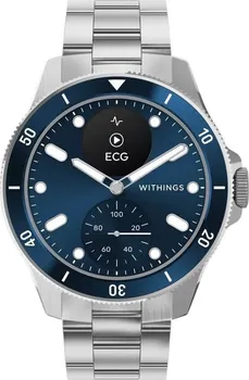 Chytré hodinky Withings ScanWatch Nova 42 mm modré/stříbrné