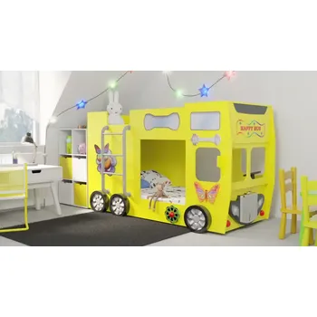 Dětská postel Plastiko Happy Bus 190 x 90 cm Žlutá