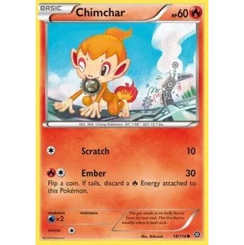 Sběratelská karetní hra Pokémon STS 018/114 Chimchar - Steam Siege Stav: Excellent, Verze: NORMAL