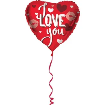 Svatební dekorace Foliový balonek srdce - I love you - 45 cm - Folat
