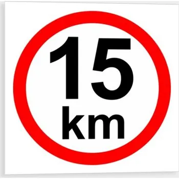 Dopravní značení Omezení rychlosti 15 km/h Samolepka 105 x 105 mm tl. 0.1 mm - Kód: 16824