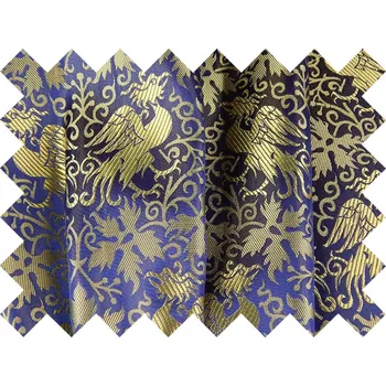 HEDVA ČESKÝ BROKÁT Vzorek brokátu 5x10cm 51323 FÉNIX modrá | 15