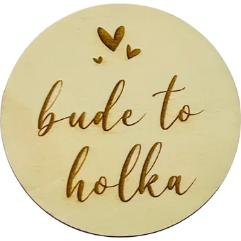 WoodenPuzzle.cz Dřevěné oznámení těhotenství - Bude to holka