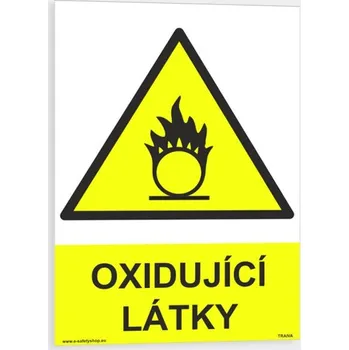 Značení Oxidující látky Plast 210 x 297 mm (A4) tl. 0.5 mm - Kód: 03254