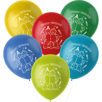 Balónek Latexové balonky Pat a Mat - 6 ks, 33 cm