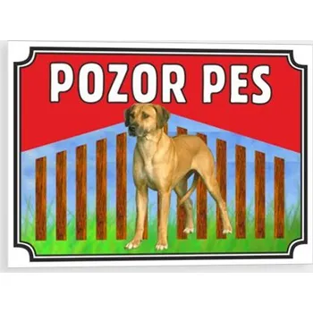 Pozor pes - Ridgeback Plast 210 x 148 mm (A5) tl. 0.5 mm - Kód: 10367