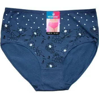Dámské kalhotky do pasu potiskem 6877 modré 599/290
