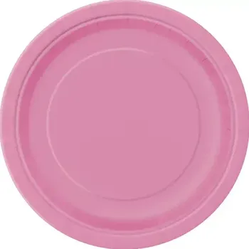 Talíř EKO Talířky papírové - růžové 23cm 8ks