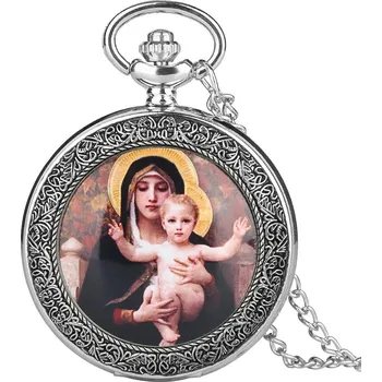 Hodinky ALTRO Kapesní hodinky panna Marie s dítětem GTP3069 Skladem v ČR