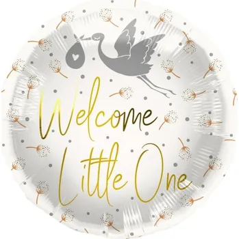 Party dekorace Foliový balonek kulatý - Welcome Little One - 45 cm
