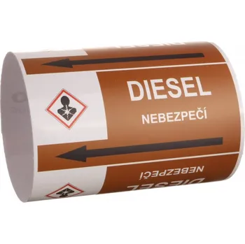 Lepicí páska Páska na značení potrubí Signus M25 - DIESEL Samolepka 80 x 62 mm, délka 1,5 m, Kód: 26030