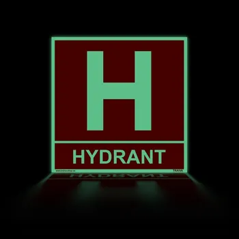 Značení Označení hydrantu fotoluminiscenční Plast 150 x 150 mm tl. 1.1 mm - fotoluminiscenční - Kód: 00145