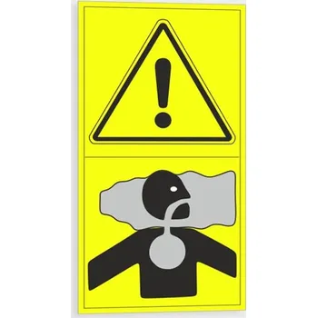 Výstraha - Nebezpečí nadýchání Nebezpečí výparů Samolepka 95 x 175 mm tl. 0.1 mm - Kód: 09167