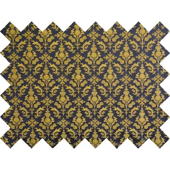 HEDVA ČESKÝ BROKÁT Vzorek brokátu 5x10cm 51056 BODLÁK černá | 39