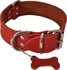 Obojek pro psa BAFPET EKG kožený obojek červený 57-67 cm/4 cm