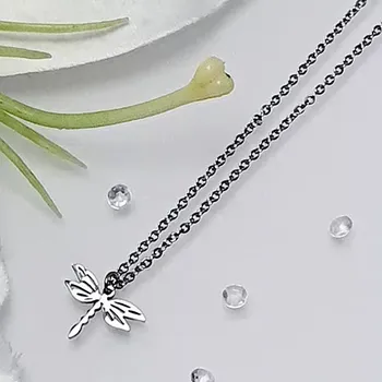 Řetízek Dámský ocelový řetízek - vážka