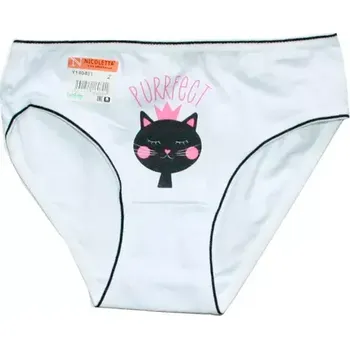 Dívčí oblečení Dívčí kalhotky kočička 140481 bílé 219/1