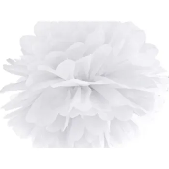 Svatební dekorace Pom pom bílý - 35 cm
