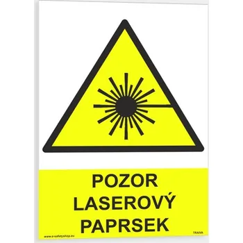Pozor laserový paprsek Samolepka 148 x 210 mm (A5) tl. 0.1 mm - Kód: 13455