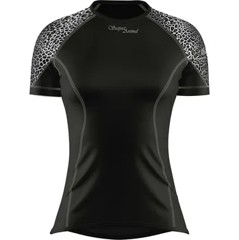 Dámské termoprádlo Dámské funkční triko krátký rukáv LEO černá/šedá Bamboo Light New