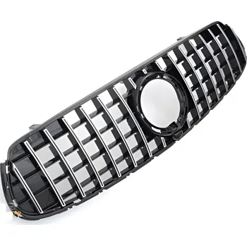 Tuning PROTEC Přední maska Mercedes GLC X253 AMG od 2019- PANAMERICANA černá chromová, s kamerou