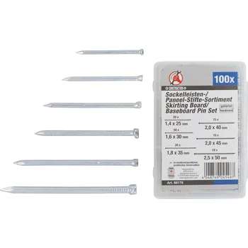 Sada nářadí BGS Diy BGS 88178, Sada soklových lišt / panelových kolíků | 100dílná