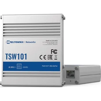 Switch Teltonika TSW101 Gigabit Ethernet (10/100/1000) Podpora napájení po Ethernetu (PoE) Metalická