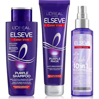 Kosmetická sada L'ORÉAL PARIS Elseve Color Vive Purple Set 500 ml
