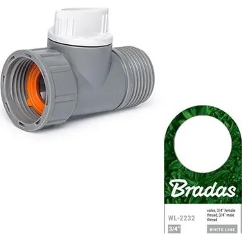 White Line Adaptér s ventilem, vnitřní a vnější závit 3/4" Bradas