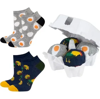 Dámská móda Soxo ponožky balení 2ks - vejce - vzor, 40-45