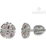 Zlaté náušnice z bílého zlata na šroubek