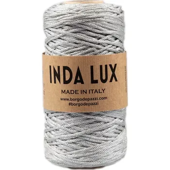 Příze Borgo de Pazzi Inda lux 1 Stříbrná (Špagátová příze Inda lux 1)