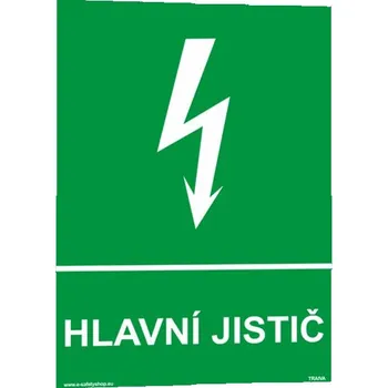 Hlavní jistič Samolepka 210 x 297 mm (A4) tl. 0.1 mm - Kód: 02626
