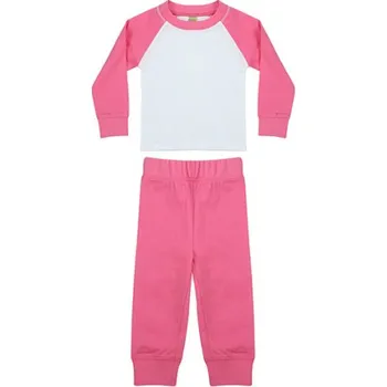 Chlapecké pyžamo Larkwood Dětské pyžamo LW071 Candyfloss Pink-White 12/18 Monate