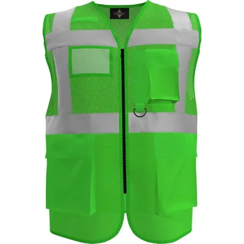 Korntex Athens Multifunkční reflexní síťovaná vesta KX808 Green 5XL