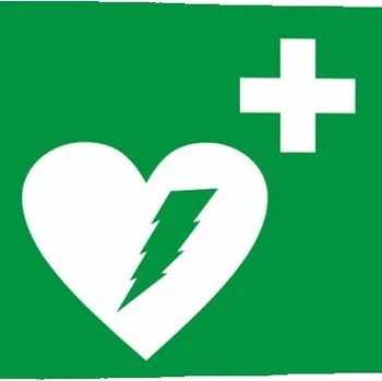 Defibrilátor Plast 300 x 300 mm tl. 1.1 mm - fotoluminiscenční - Kód: 10293