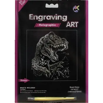 omalovánky EDEN Vyškrabavací obrázek holographic A5 Dino