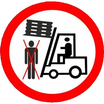 Informační tabulka Nevstupuj pod zvednutá břemena - symbol Samolepka 92 x 92 mm tl. 0.1 mm - Kód: 02612