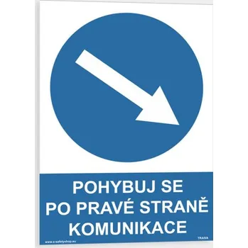 Pohybuj se po pravé straně komunikace Plast 148 x 210 mm (A5) tl. 0.5 mm - Kód: 08056