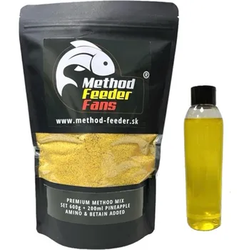 Nástraha Set Method Feeder Fans Method Mix 600g+200ml Booster Ananas