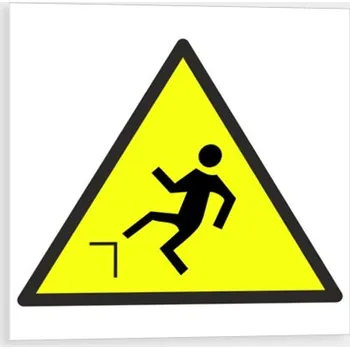 Pozor nebezpečí pádu - symbol Samolepka 210 x 210 mm tl. 0.1 mm - Kód: 03239