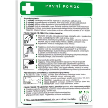 Obecné zásady první pomoci při zasažení chemickými látkami Samolepka 210 x 297 mm (A4) tl. 0.1 mm - Kód: 04718