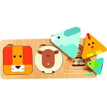 Dřevěná hračka Vkládací puzzle Zvířata