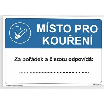 Místo pro kouření Plast 210 x 148 mm (A5) tl. 0.5 mm - Kód: 14346