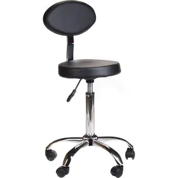 Taburet Beauty system Kosmetický taburet s opěrkou BH-7289 Černá