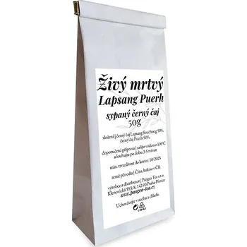 Čaj Pangea Tea černý sypaný čaj Živý mrtvý / Lapsang Puerh 50 g