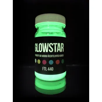 Noční světlo Fotoluminiscenční pigment bílý FTL 440 do vodou ředitelných barev Fotoluminiscenční pigment BÍLÝ 1 kg - Kód: 26199
